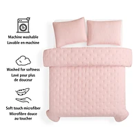 Ensemble de couette rose blush 3 pièces Mainstays