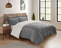 Reversible Mink & Berber Plush Sherpa Comforter Set