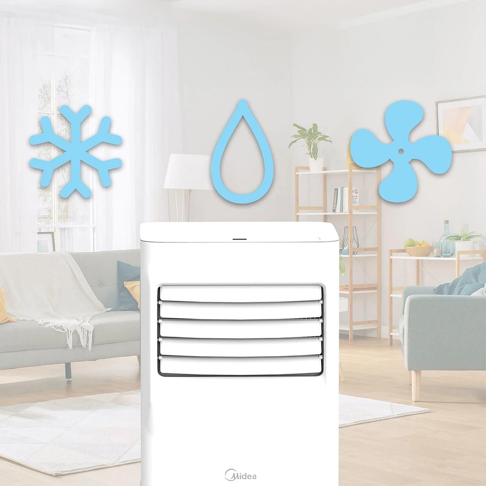 Midea Climatiseur portatif de 8 500 BTU Ashrae (5 000 BTU SACC) Climatiseur portable