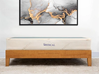 NSC Medical - Base de sommier tapissier naturel lit 1 place