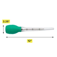 Ensemble de poire à jus pour dinde avec brosse de nettoyage, poire en silicone, vert