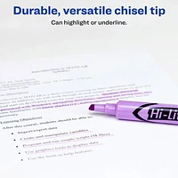 Avery® HI-LITER® Surligneur modèle bureau, Violet Brillant, Pointe Biseautée