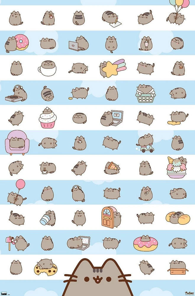 Pusheen - Grid Wall Poster, 22.375" x 34"