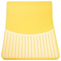 10mm Abstract Sunset Printed Exercise Mat – 24" x 72" – Yellow/White/Blue, With MicroFresh technology