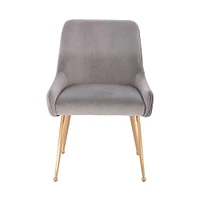 Henry III Dining Chair Set of 2 – Elegant Velvet Dining Accent Chairs with Comfortable Upholstery, Gold Legs, and Stylish Handle Detail on the Back, Perfect for Modern Dining Spaces