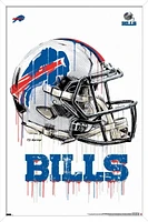NFL Buffalo Bills - Drip Helmet 20 Wall Poster with Magnetic Frame