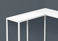 Monarch Specialties Table D'appoint, Console, Entrée, Étroit, Coin, Salon, Chambre À Coucher, Métal, Stratifié, Blanc, Contemporain, Moderne