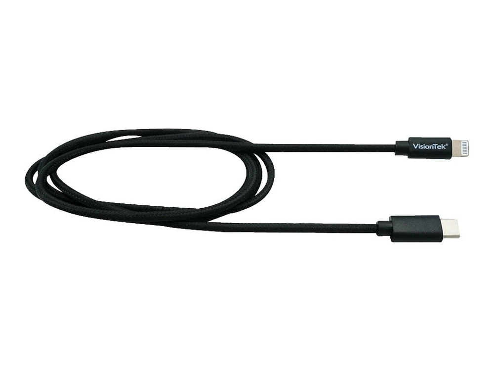 Visiontek 1m (3.3 ft.) USB-C/Lightning Cable - Noir