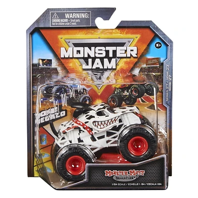 Monster Jam, Monster truck Monster Mutt Dalmatian officiel, véhicule en métal moulé, échelle 1:64