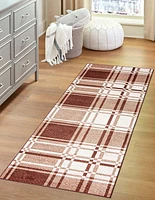 ECARPET Washable Plaid Area Rug & Runner for Kitchen, Bedside, Living Room, Hallway