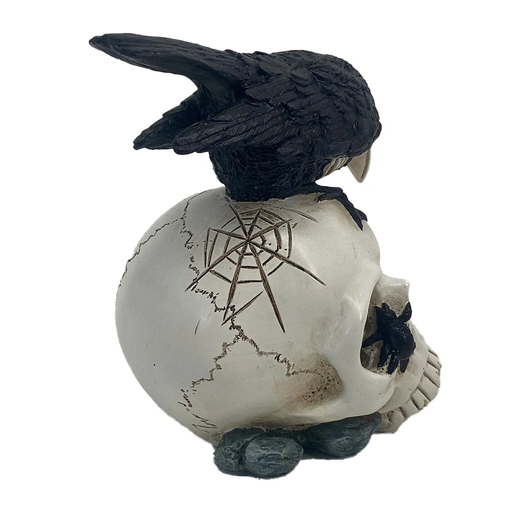 RESIN SKULL CROW TT