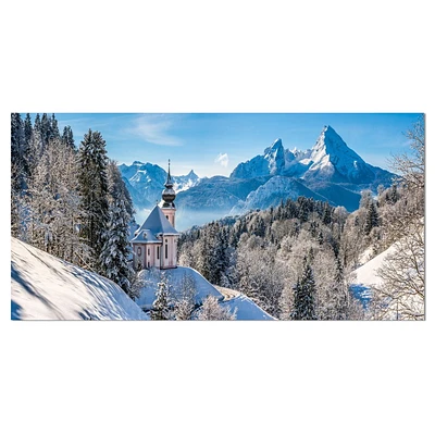 Designart L'hiver dans les Alpes bavaroises Art mural sur toile