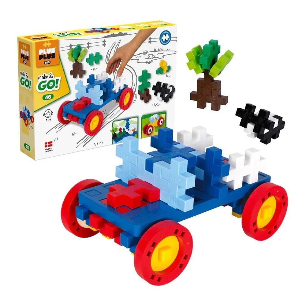 Plus Plus Big - Make & Go!  46 pieces. - 3 ans + - Blocs de construction en plastique