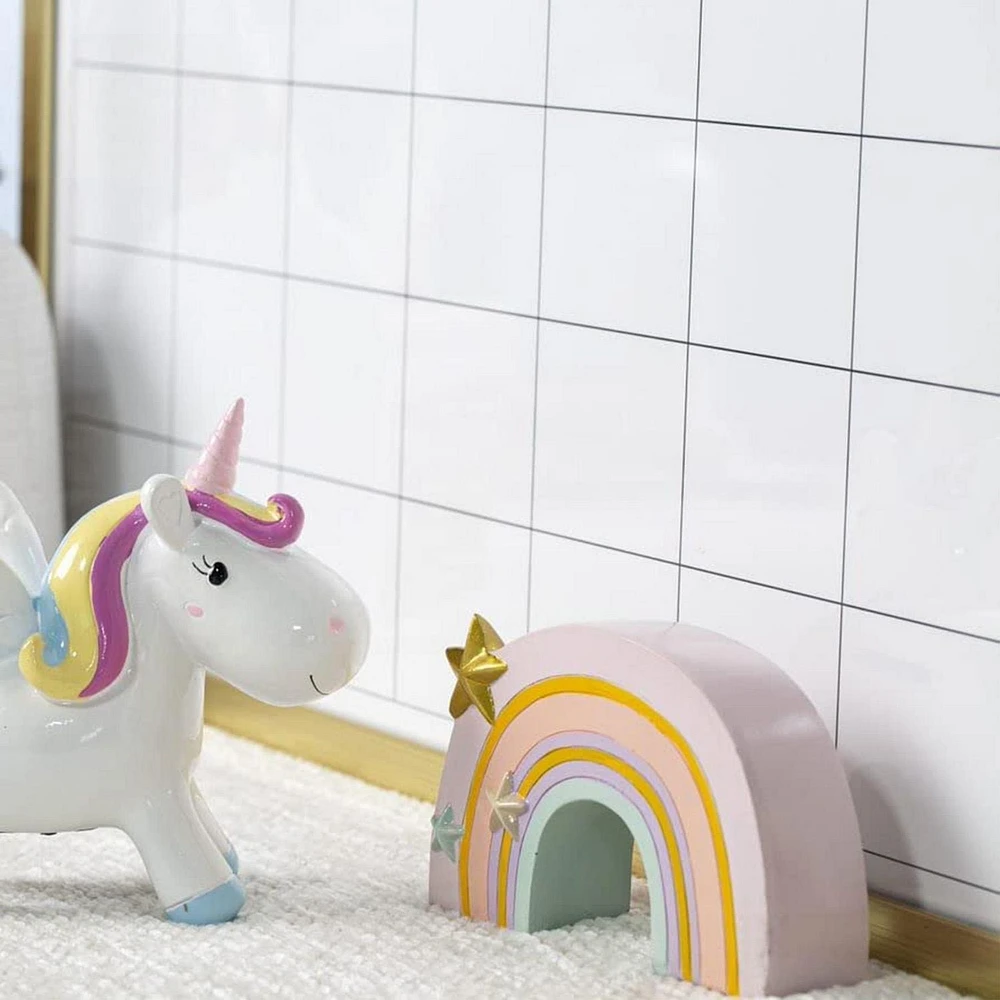 Truu Design Cute Novelty Polyresin Rainbow Kids Money Bank, 6.2 x 1.5 x 4 inches, Multicolour