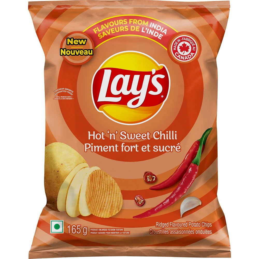 Lays Hot 'N' Sweet Chilli, 165 g.