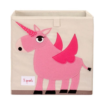 Boîte de rangement 3 Sprouts pour enfants à motif de licorne