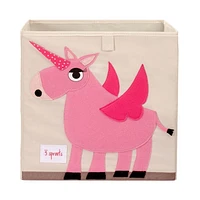 Boîte de rangement 3 Sprouts pour enfants à motif de licorne