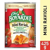 Ravioli au bœuf à la sauce tomate et viande Mini Ravioli de Chef BoyardeeMD 425g
