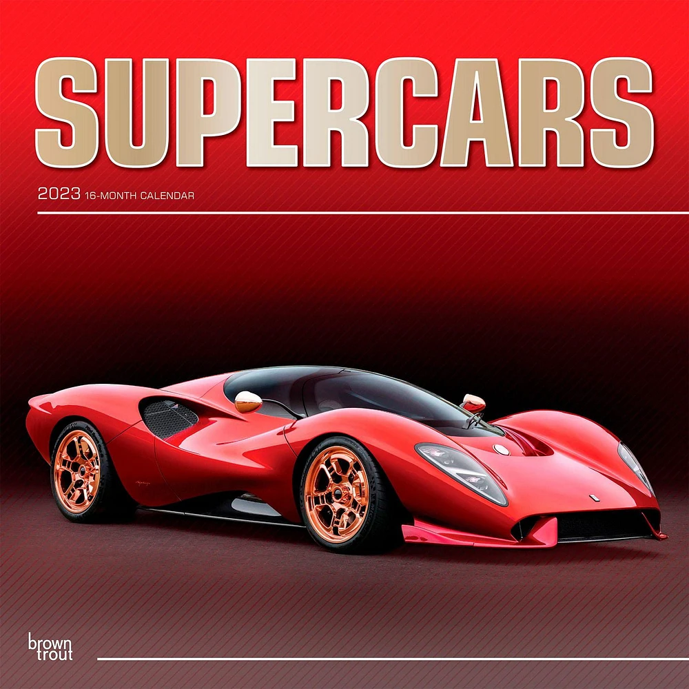 Supercars | 2023 12x24 Inch Square Wall Calendar