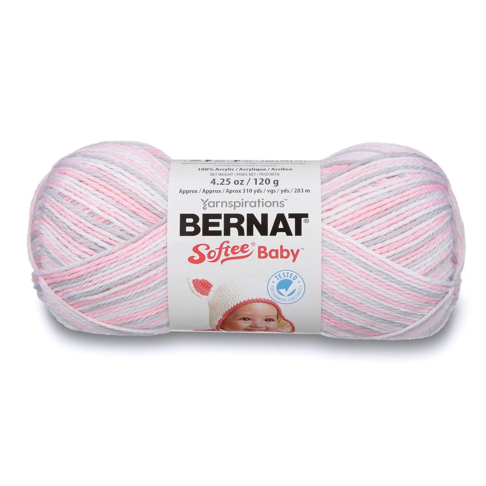 Bernat® Softee® Baby™ Yarn, Acrylic #3 DK, 4.25oz/120g, 310 Yards