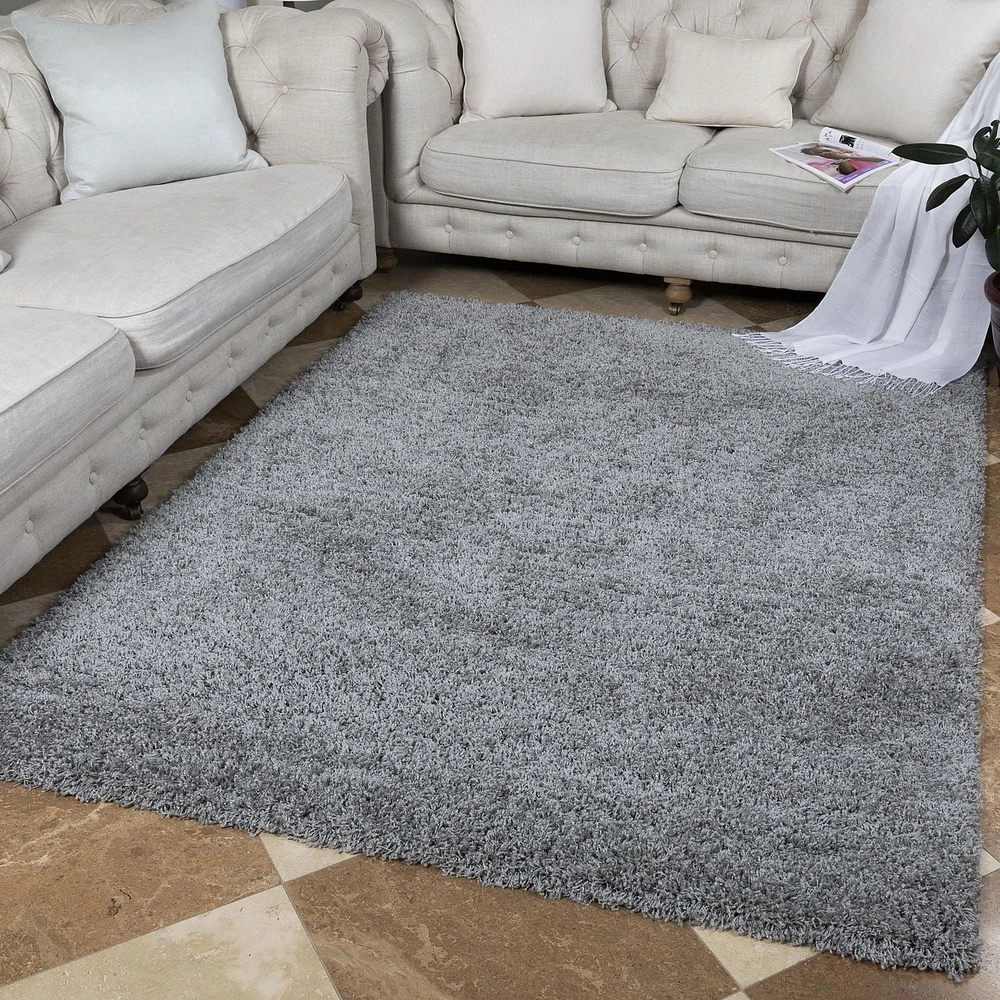 Ottomanson Non-Slip Rubberback Soft Shag Runner Rug for Hallway and Bathroom, Area Rug for Living Room, Bedroom, Dining Room
