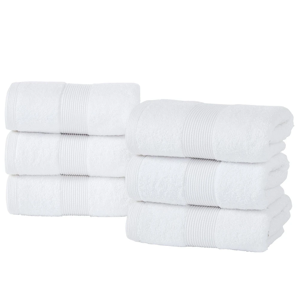 Essuie-mains Fabstyles super doux et absorbants, essuie-mains de luxe pour spa, maison et hôtel, essuie-mains à séchage rapide, lot de 6