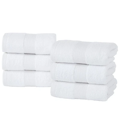 Essuie-mains Fabstyles super doux et absorbants, essuie-mains de luxe pour spa, maison et hôtel, essuie-mains à séchage rapide, lot de 6