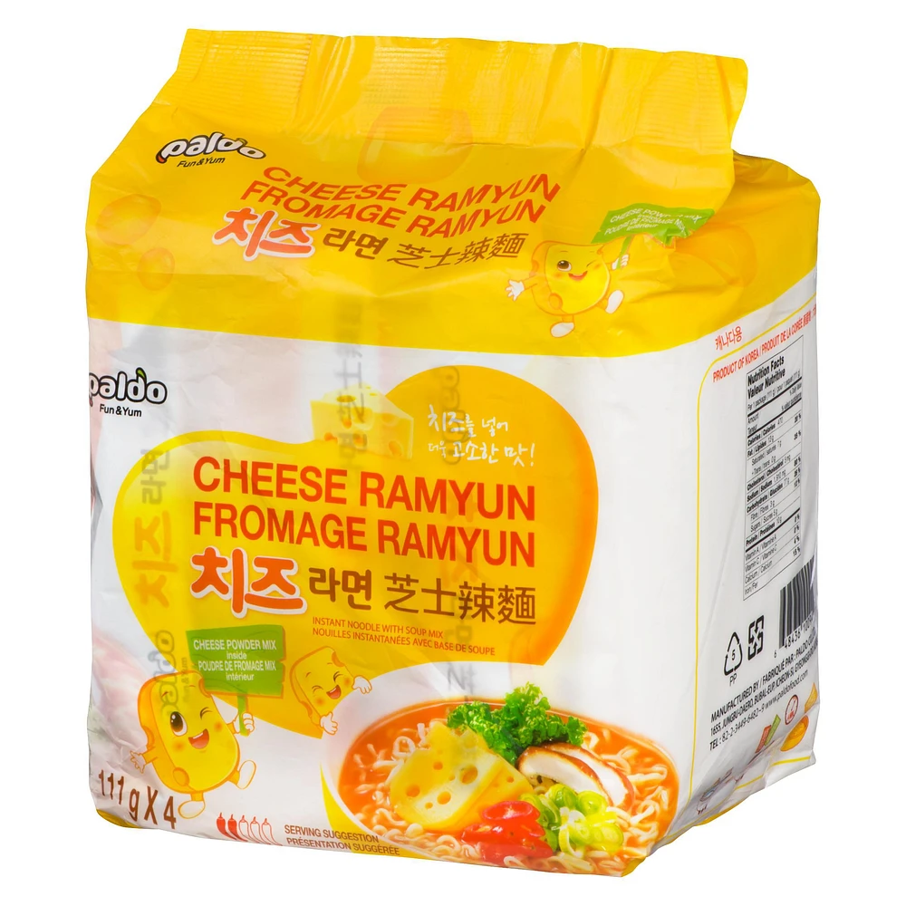 Paldo Cheese Ramyun Noodle, 111g x 4