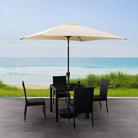 Parasol d'extérieur inclinable en tissu durable de 2 m x 2 m avec cadre en acier CorLiving