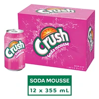 Crush Cream Soda, 12 x 355 mL cans, 12x355mL