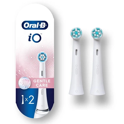 Brossettes de rechange Soins doux pour brosse à dents Oral-B iO, Blanches blanc, 2 unités