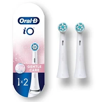 Brossettes de rechange Soins doux pour brosse à dents Oral-B iO, Blanches blanc, 2 unités