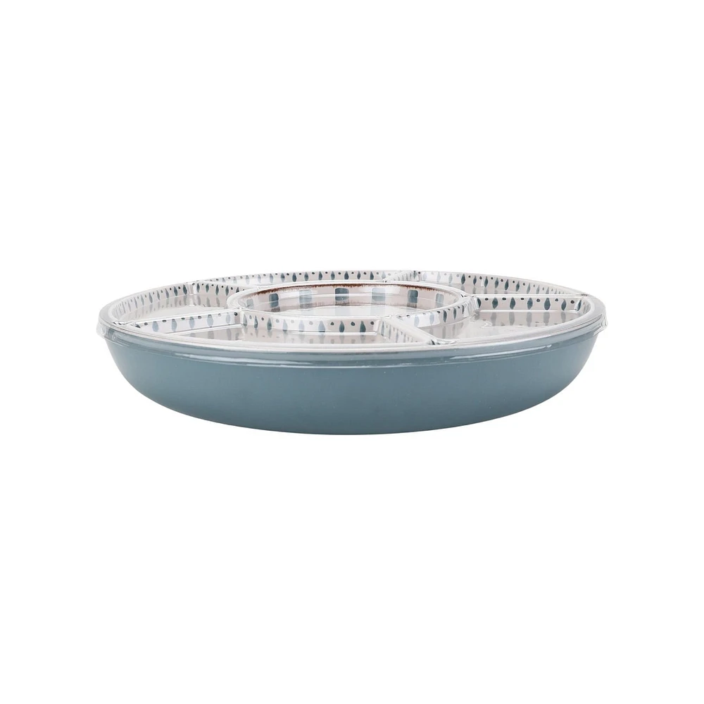 Better Homes & Gardens Lot de 7 copeaux et trempettes en mélamine de bambou bleu 38,1 cm 7 pièces
