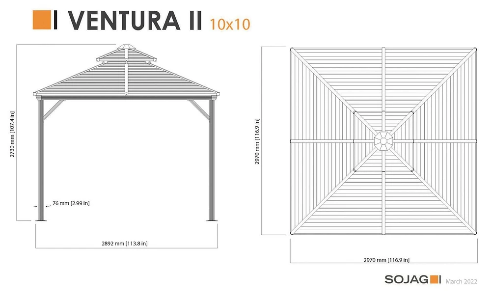 Abri Soleil Ventura II de Sojag