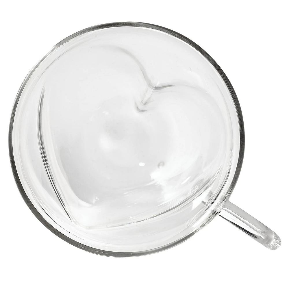 Safdie & Co. Verrerie de Luxe Ensemble de 2 Tasses en Verre à Double Paroi Barista Amore Café Cappuccino 180ml