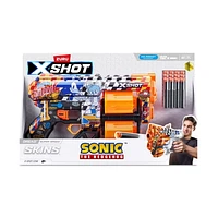 Pistolet Dread XSHOT Skins - Décoration Sonic le Hérisson (12 Fléchettes) par ZURU