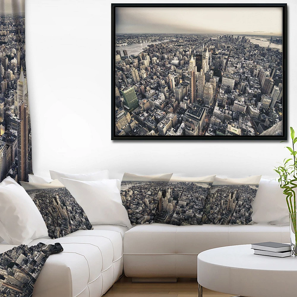 Design Art Architecture Et Couleurs De New York Sur Toile Encadrée
