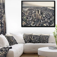 Design Art Architecture Et Couleurs De New York Sur Toile Encadrée