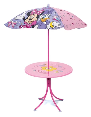 Table de patio Minnie Mouse avec parasol Table de patio Kids