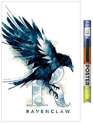 The Wizarding World: Harry Potter - Ravenclaw Illustrated House Logo Wall Poster, 14.725" x 22.375"
