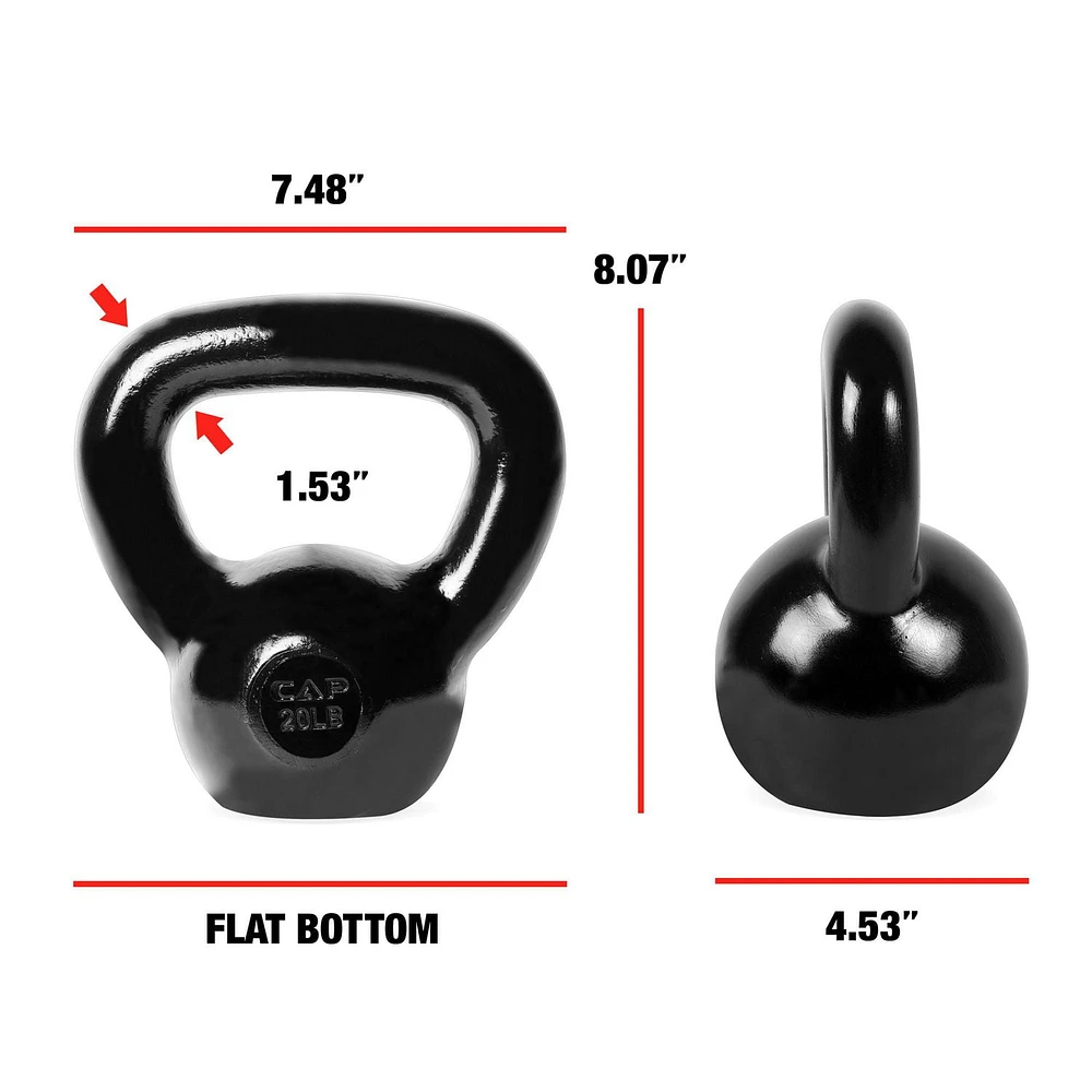 CAP Barbell Cast Iron Kettlebell, 10 -  50 Lbs