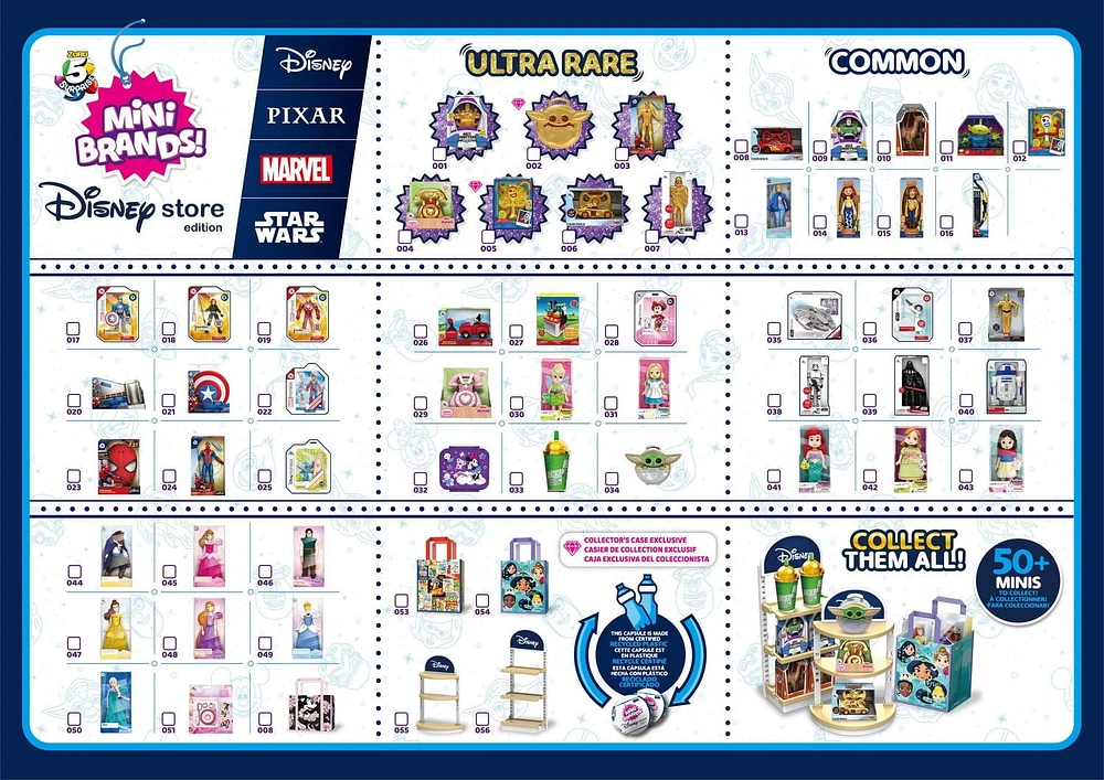 5 Surprise Mini Brands Disney Store Series 1 Mystery Capsule Collectible Toy