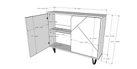 Nexera Console de rangement 2 portes Slim