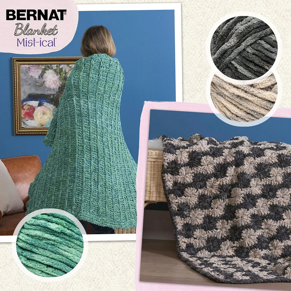 Bernat® Blanket Mist-ical™ #6 Super Bulky Polyester Yarn, 10.5oz/300g 220 Yards