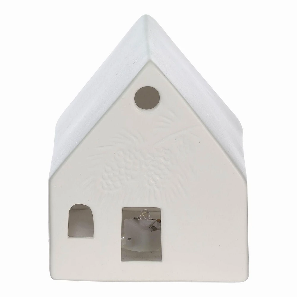 Holiday Time Décor en céramique blanche DEL 11.5cm