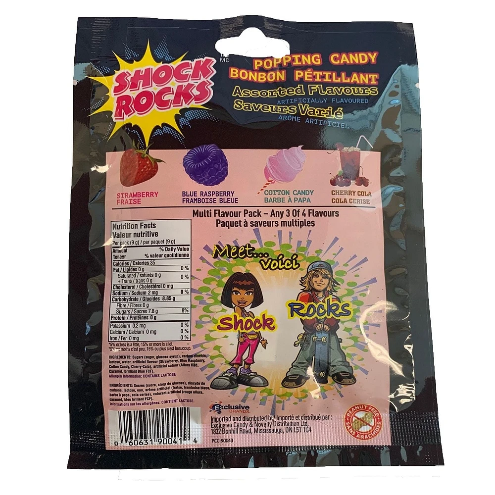 Exclusive Brands Shock Rocks Popping Candy 3 Pack