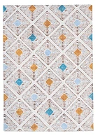 Motif Printed Faux Rabbit Blinx Ivory & Tan ft. x ft. Area Rug