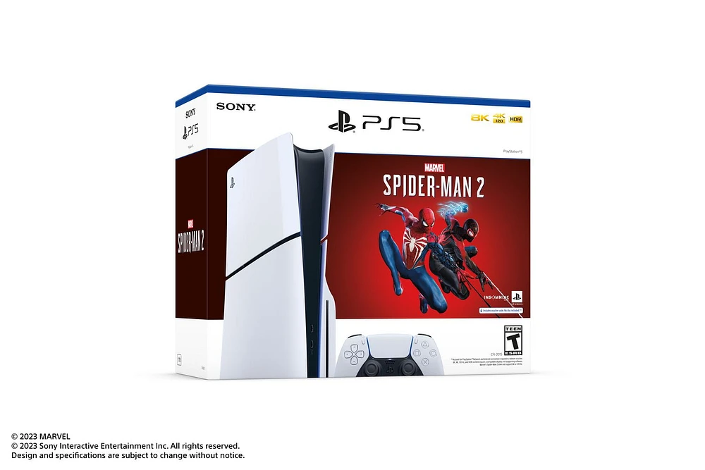 PlayStation®5 Console – Marvel’s Spider-Man 2 Bundle with Bonus Game (Model Group - Slim), PlayStation®5