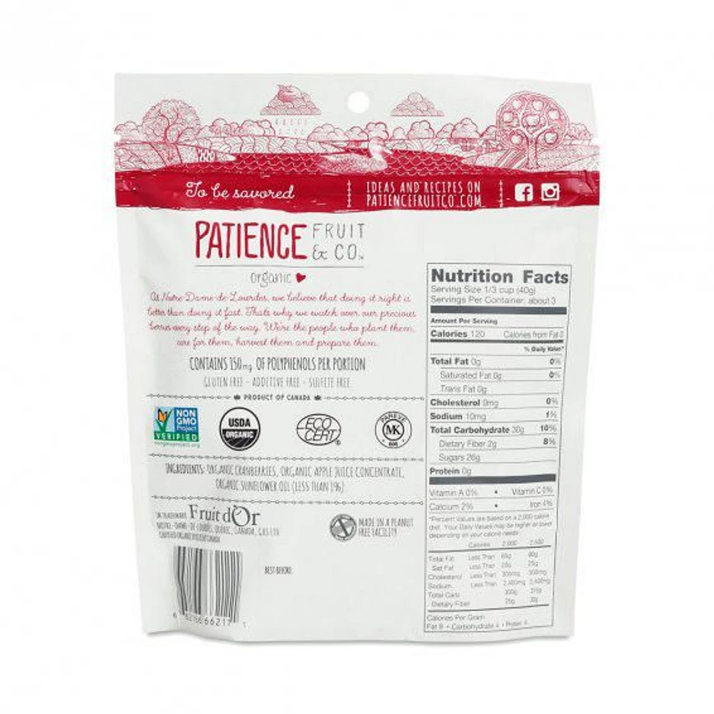 Patience & Co Cranberries Whole & Soft