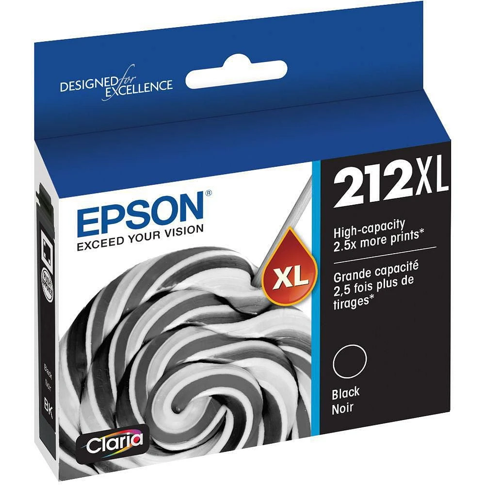 Epson T212 Black Ink Cartridge, High Capacity (T212XL120-S)